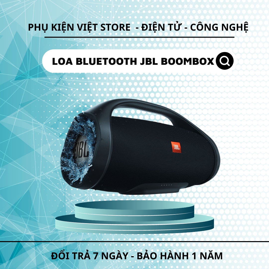 Loa Bluetooth JBL Boombox - Âm Thanh Siêu Bass Cực Mạnh Chống Nước IPX7 Loa Karaoke Công Suất Cực Lớn- Loa Nghe Nhạc Treble Rời Thời Gian Sử Dụng 24h - Trang Bị Quai Xách, Dễ Dàng Khi Di Chuyển - Lỗi 1 Đổi 1 - PKV STORE