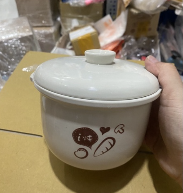 Thố sứ nồi Bear 0.8L tròn, thố sứ nồi nấu chậm 0.8L, nắp thay thế nồi bear, nắp nồi nấu châm 0.8L