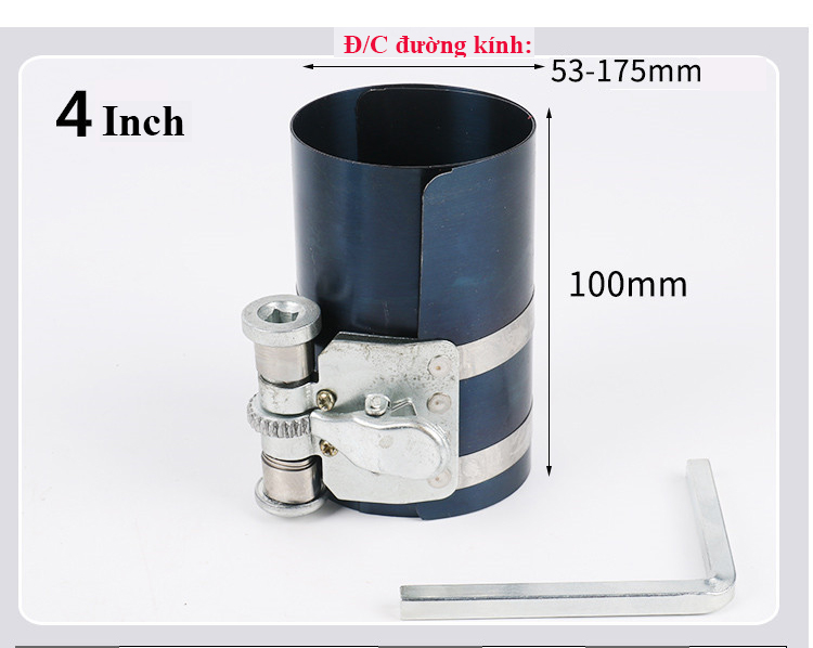 Dụng cụ lắp xéc măng vào piston đường kính 53-175mm, dài 75/100 cm