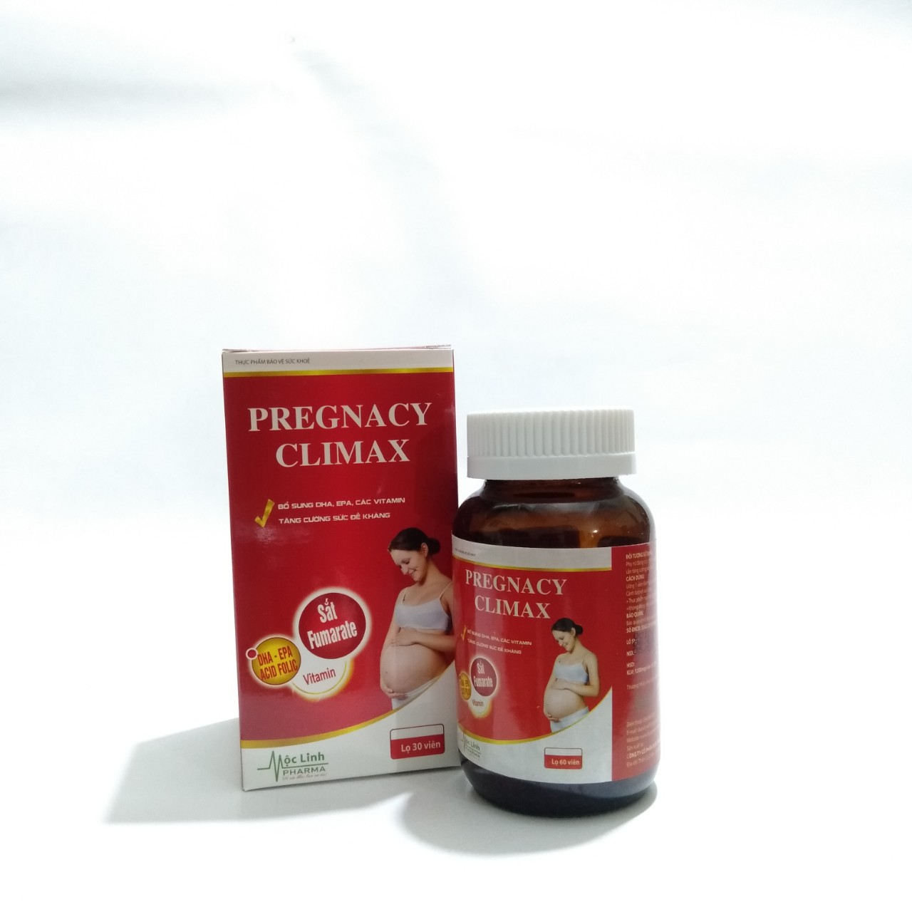 Bổ sung vitamin tổng hợp, sắt, DHA cho bà bầu Pregnacy Climax-Hộp 30 viên