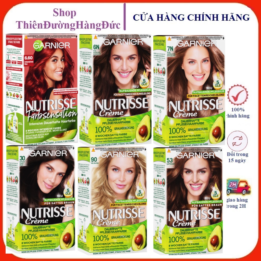  FREESHIP MAX  nhuộm tóc phủ bạc Garnier Nutrisse cho mái tóc màu bền   Bill Đức   thienduonghangduc  