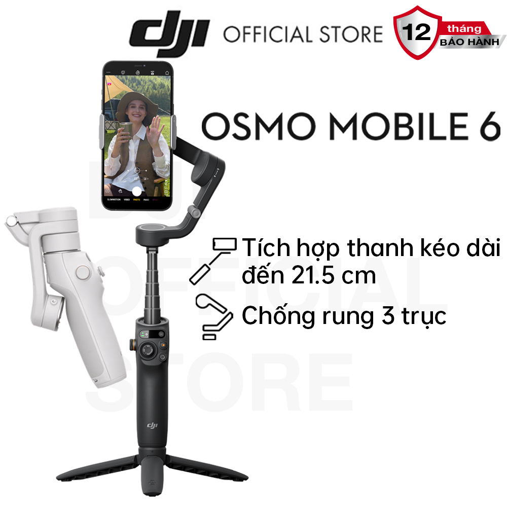 Gimbal chống rung điện thoại DJI Osmo Mobile 6 có thể kéo dài (DJI OM 6)