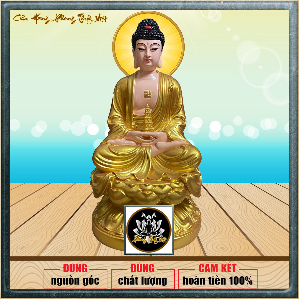 Tượng phật Dược sư lưu ly vương quang phật 30cm_composite