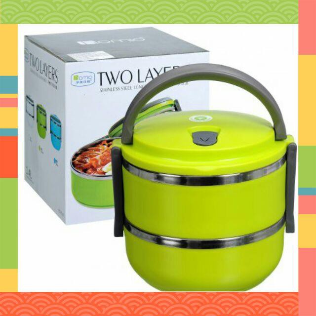[HCM]HỘP ĐỰNG CƠM GIỮ NHIỆT 2 TẦNG GIỮ NHIỆT I CAMEN RUỘT INOX 2 TẦNG