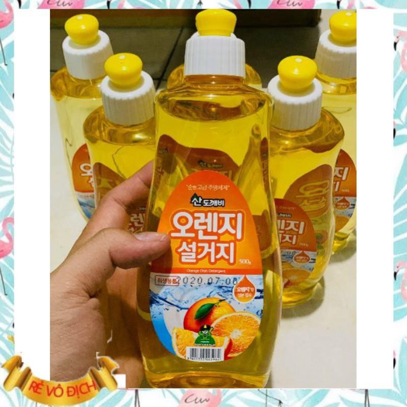 Nước Rửa Chén Sanddokkiabi FREESHIP Hàn Quốc 500ml - 3 mùi cam , lựu