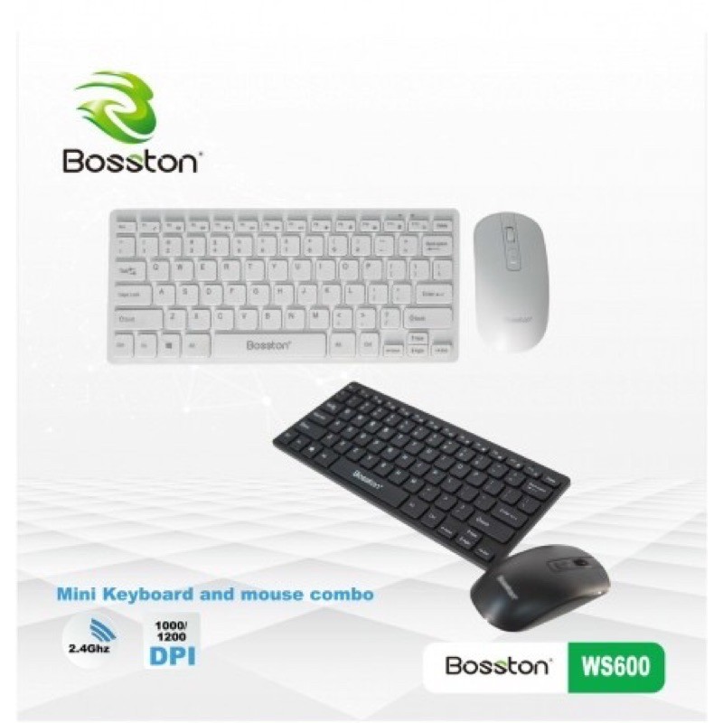Bộ phím chuột ko dây mini bosston ws600
