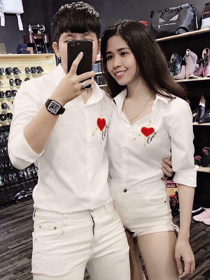 Áo sơ mi cặp nam nữ thời trang cao cấp aoc5