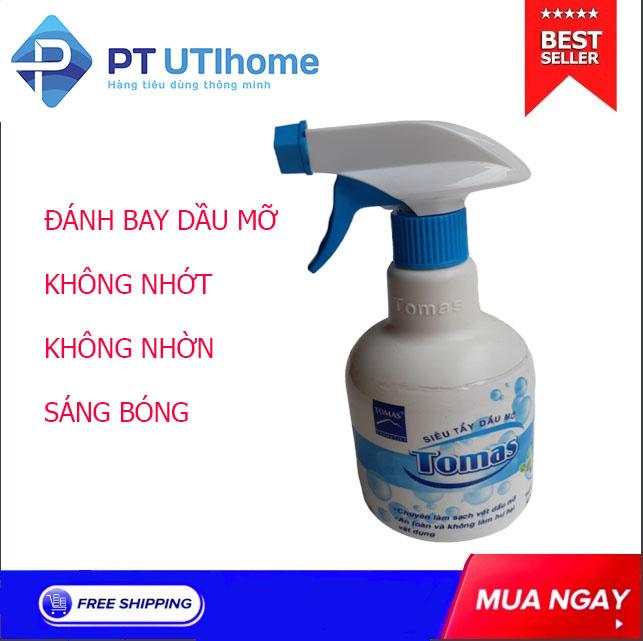 SIÊU TẨY DẦU MỠ TOMAS 500ml ĐÁNH TAN VẾT DẦU MỠ MẶT BẾP, MÁY HÚT MÙI, LÒ NƯỚNG, LÒ VI SÓNG