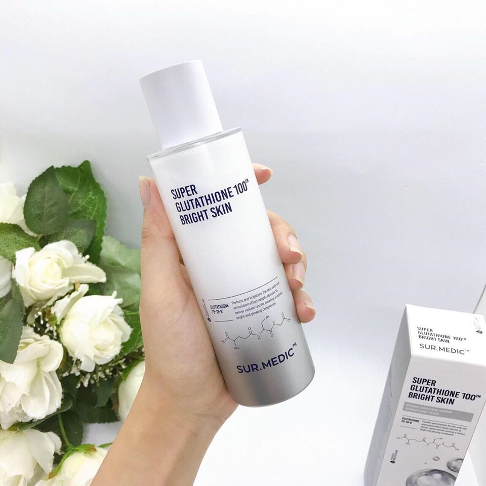 Toner trắng da Sur.Medic Super Glutathione 100 Bright Skin chất lượng đảm bảo an toàn đến sức khỏe người sử dụng cam kết hàng đúng mô tả