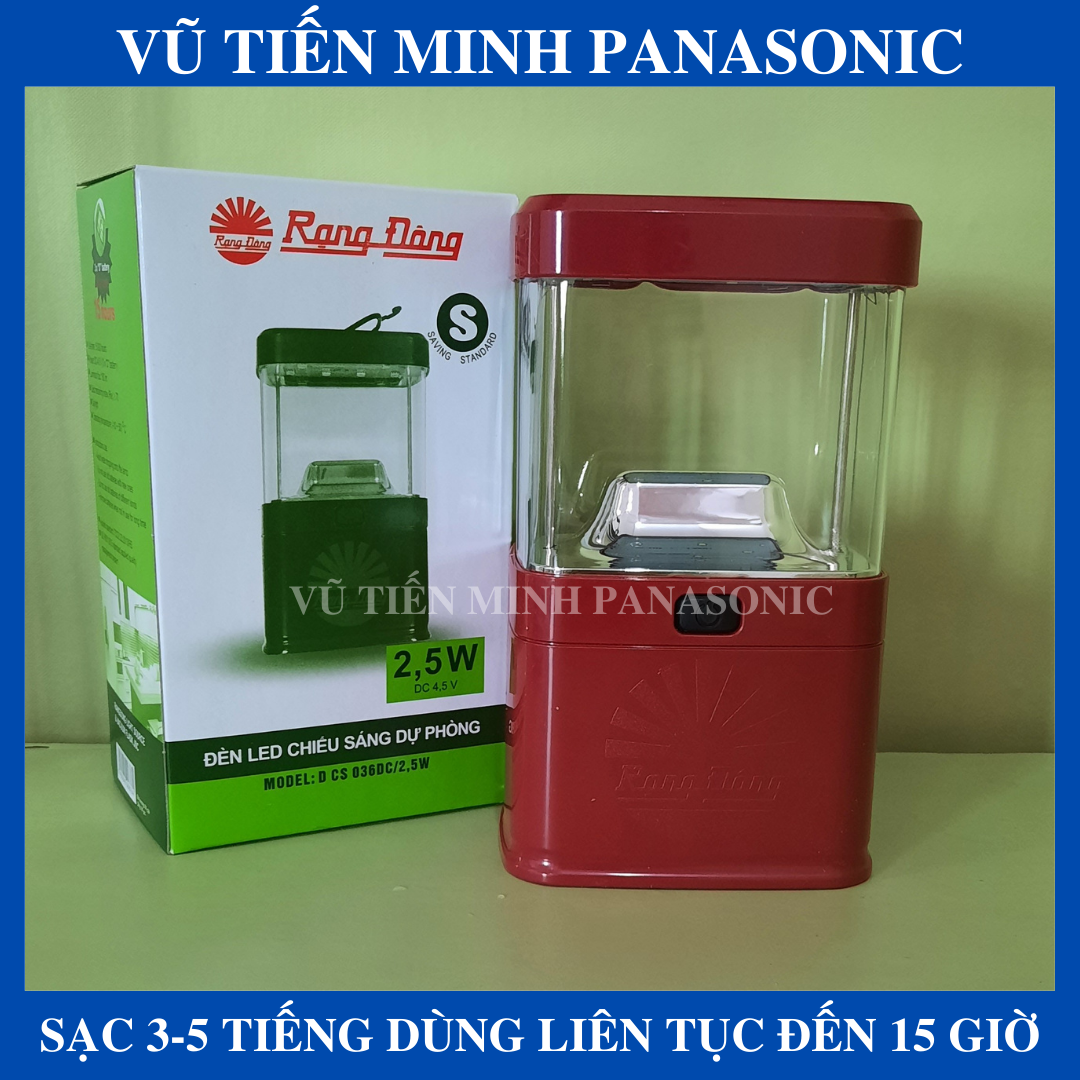 Đèn pin LED Rạng Đông 2.5W, dự phòng khi mất điện D CS 036DC/2,5W, đèn sạc dự phòng