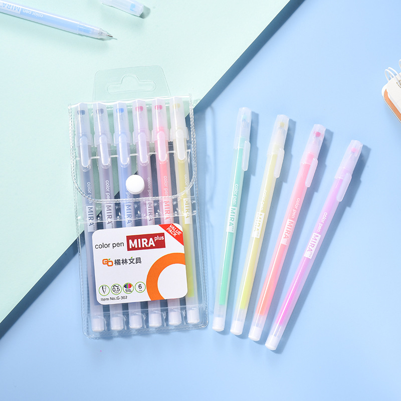 Bút mực gel Mira cute HAKI, bút viết calligraphy ngòi 0.5mm nhiều màu dễ thương B4