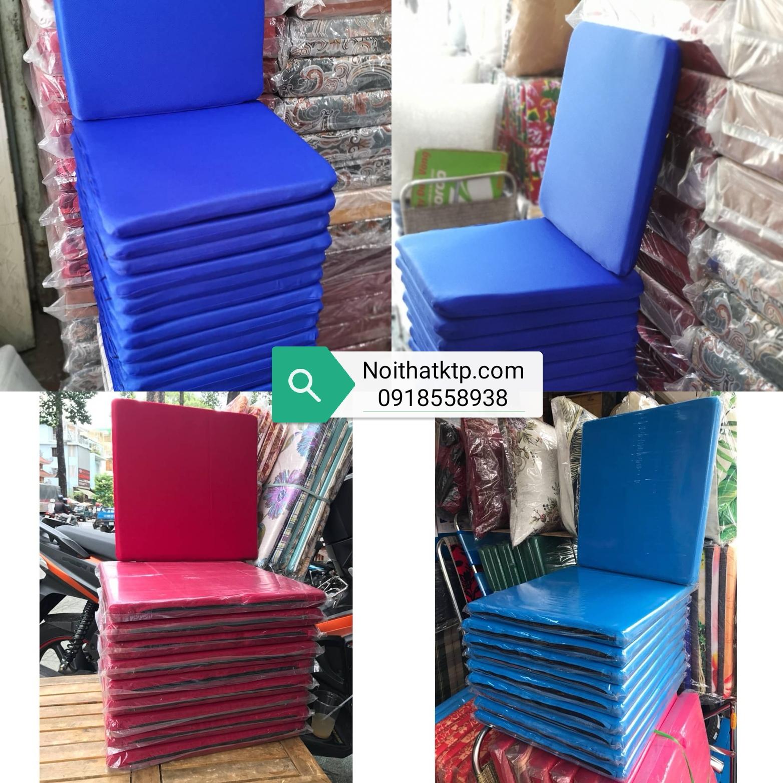 Nệm lót ngồi bệt NoithatKTP quán trà sữa vải gấm thun