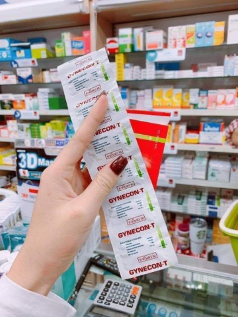 Vỉ 5 Viên Đặt Gynecon Thái Lan diệt khuẩn phụ khoa làm hồng se khít cô bé - trà xanh