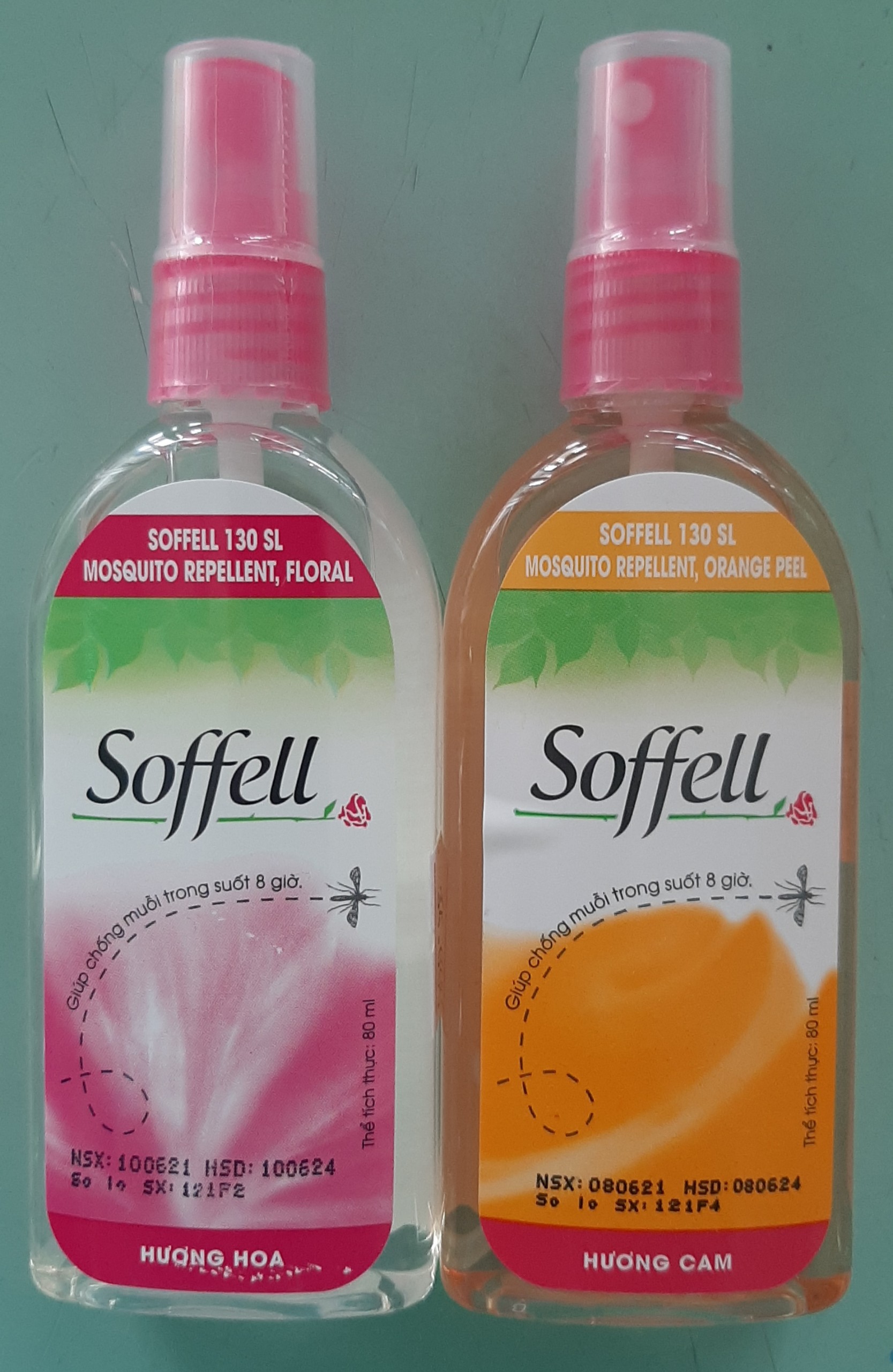 Combo 2 chai Xịt Muỗi Soffell Hương Hoa & Cam. giúp chống muỗi suốt 8 giờ, Indonesia