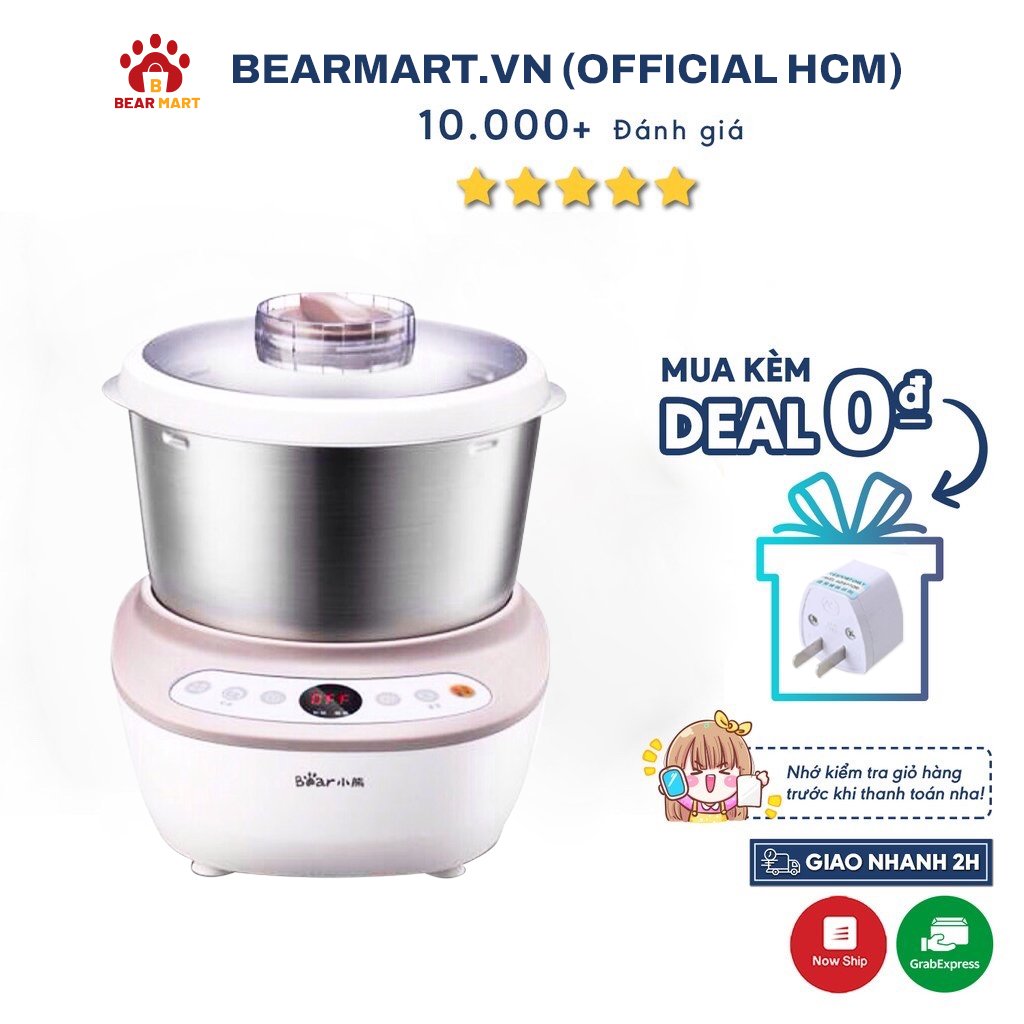 Máy nhồi bột bear 5l 2018 - hàng có sẵn - bảo hành 12 tháng