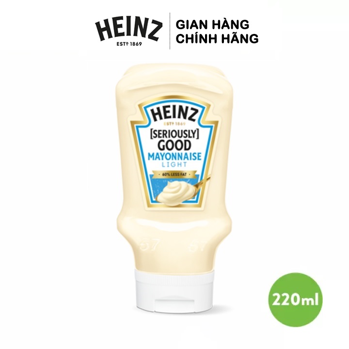 Xốt Mayonnaise Light HEINZ 220ml (Ít Béo) (Date: T1/2025)