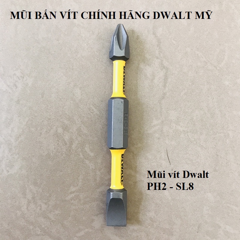 Mũi vít dewalt chính hãng có từ hai đầu ph2