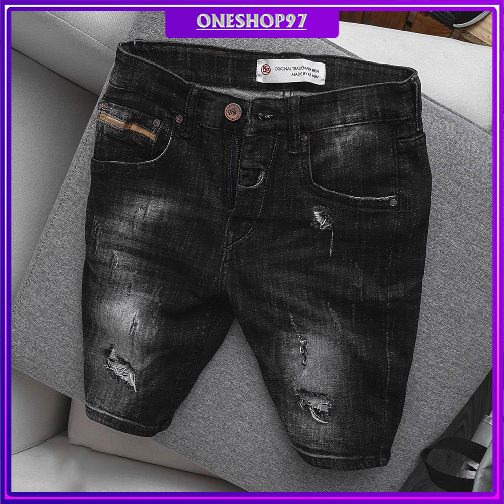 Quần sọt nam , quần sọt jean nam cao cấp oneshop97 chất liệu co giãn thời trang qs6