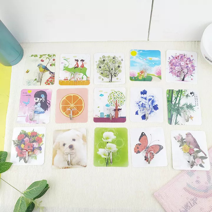 Combo 03 móc dính tường chịu lực 3D ( màu ngẫu nhiên )