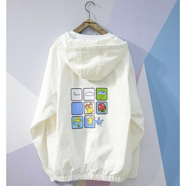 ÁO KHOÁC DÙ NAM NỮ IN HÌNH HỌA TIẾT CUTE