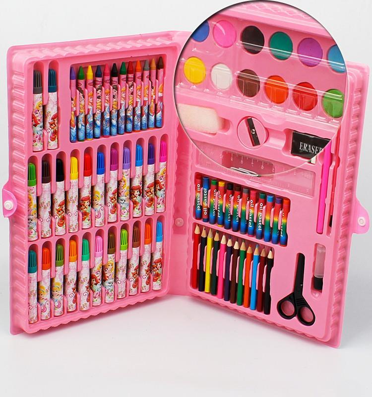 Hộp bút màu 150 chi tiết cho bé gái thỏa sức sáng tạo (màu hồng)