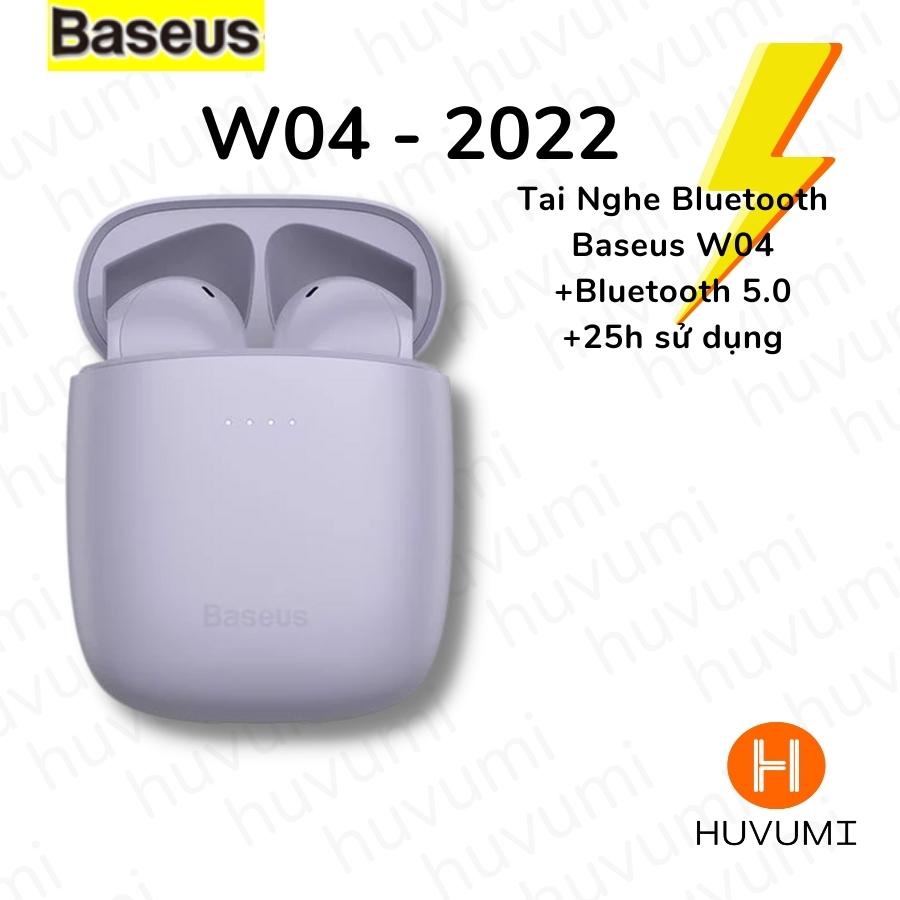 Tai Nghe Bluetooth Baseus Encok True Wireless Earphones W04/ W04 Pro, (Bluetooth V5.0, 25h sử dụng) New Model 2022 - LVH015