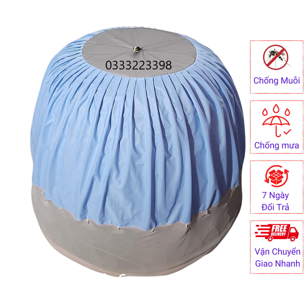 Mùng gà chọi chống mưa bội lớn lồng to 1.1 mét.