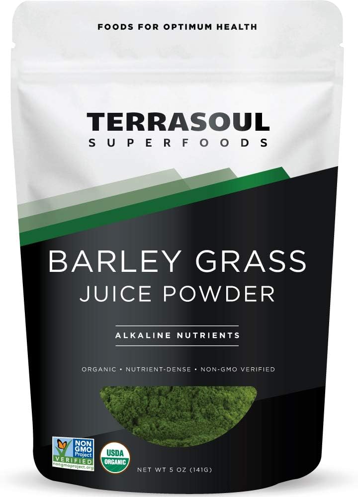 Bột nước ép cỏ lúa mạch hữu cơ Terrasoul Superfoods (Organic Barley Juice Powder) - 141gr