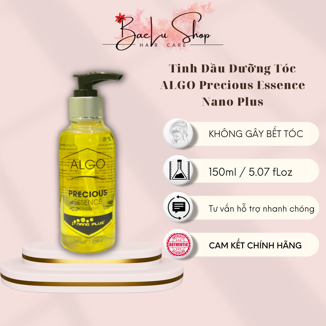 Tinh dầu dưỡng tóc keratin phục hồi tóc Algo giúp giảm khô xơ, gãy rụng, duỡng tóc thơm lâu, không gây bết tóc 150ml