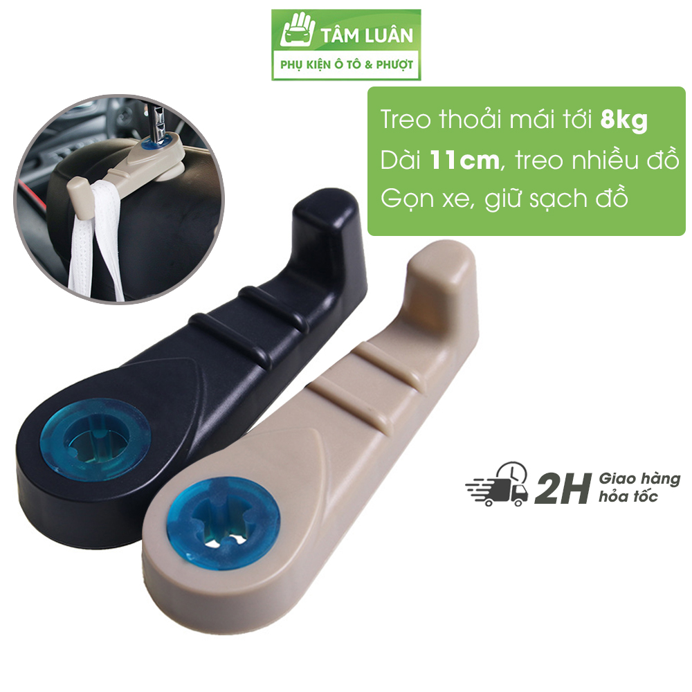 Móc treo đồ ô tô, xe hơi, gài lưng ghế, chắc chắn chịu lực tốt, phụ kiện oto Tâm Luân