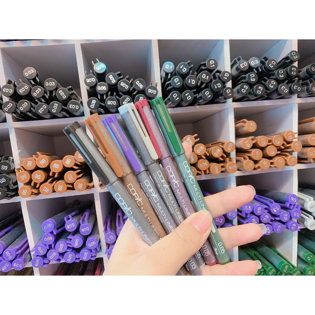 Bút vẽ đi nét copic multiliner các màu