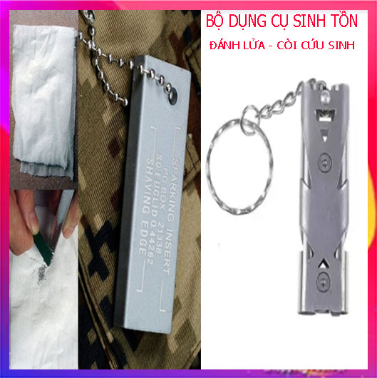 Bộ Dụng Cụ Dã Ngoại - Cắm Trại - Du Lịch Phượt ,  ĐÁNH LỬA + CÒI