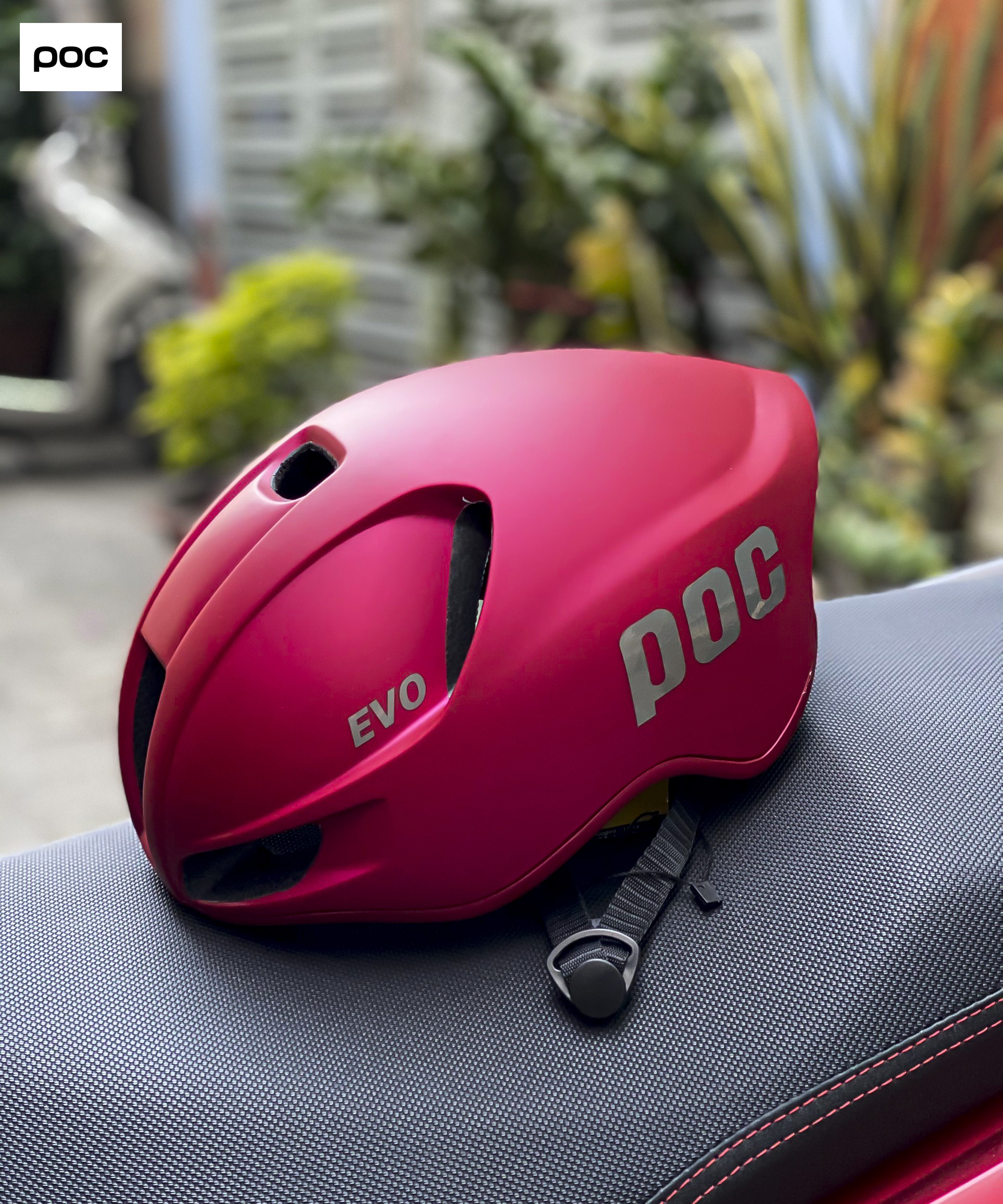 Nón poc evo màu đỏ đô chính hãng bảo hành 12 tháng