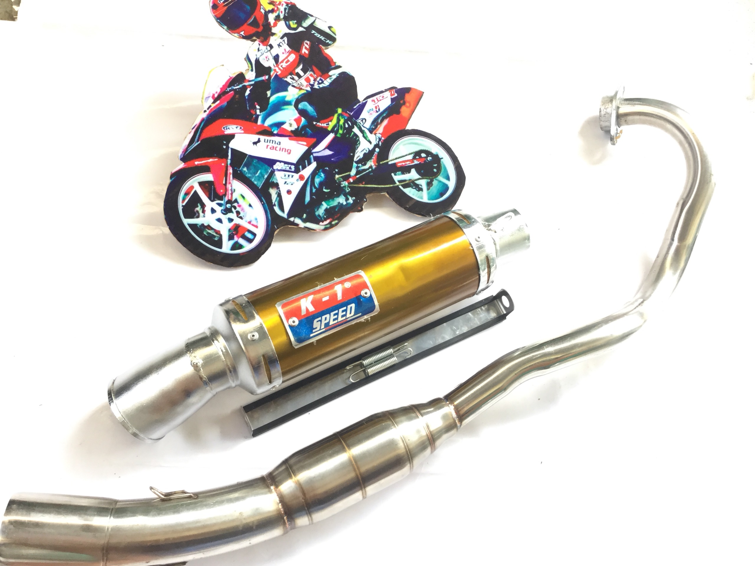 Pô độ k1 vàng - Cổ Bầu hơi inox bầu Exciter 150