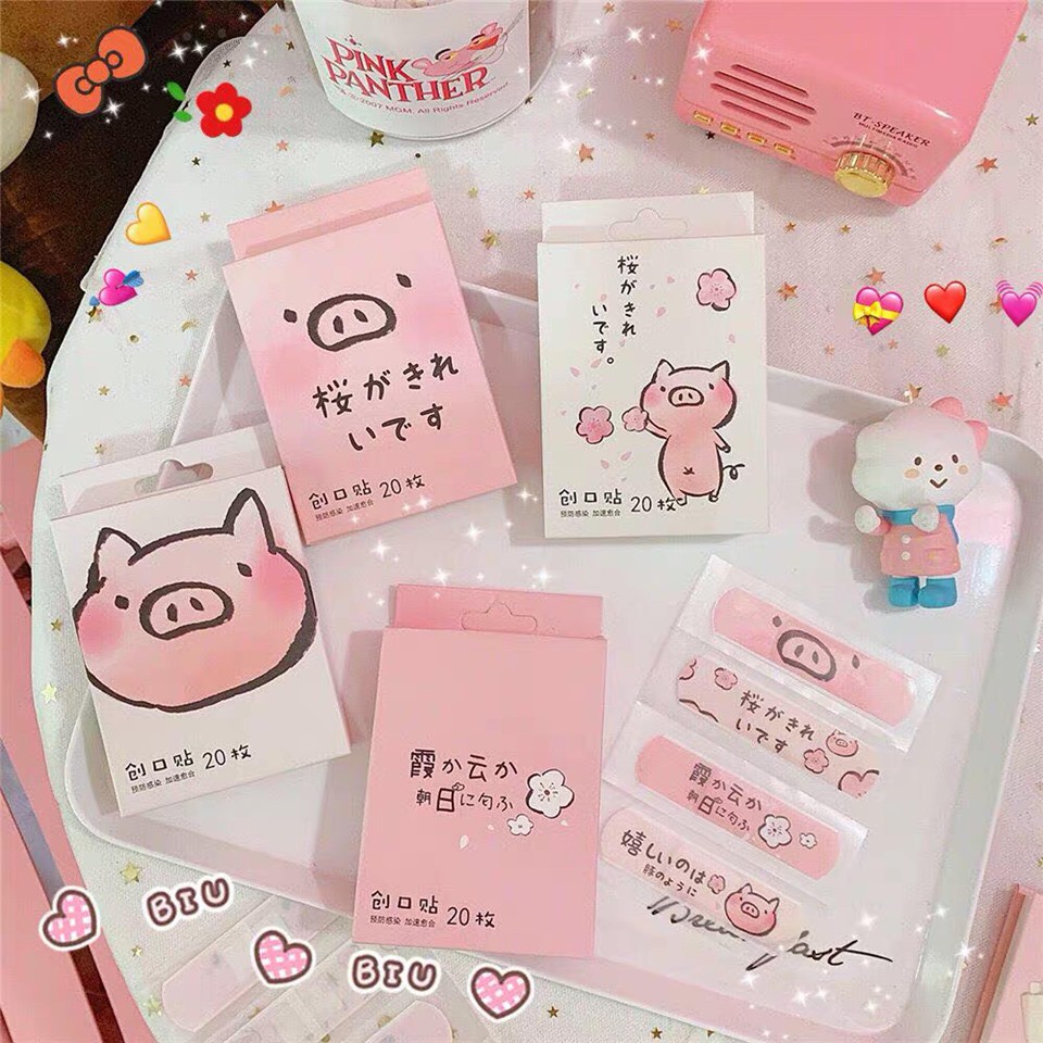 Băng cá nhân, băng urgo hình hoạt hình siêu cute hộp 20 miếng