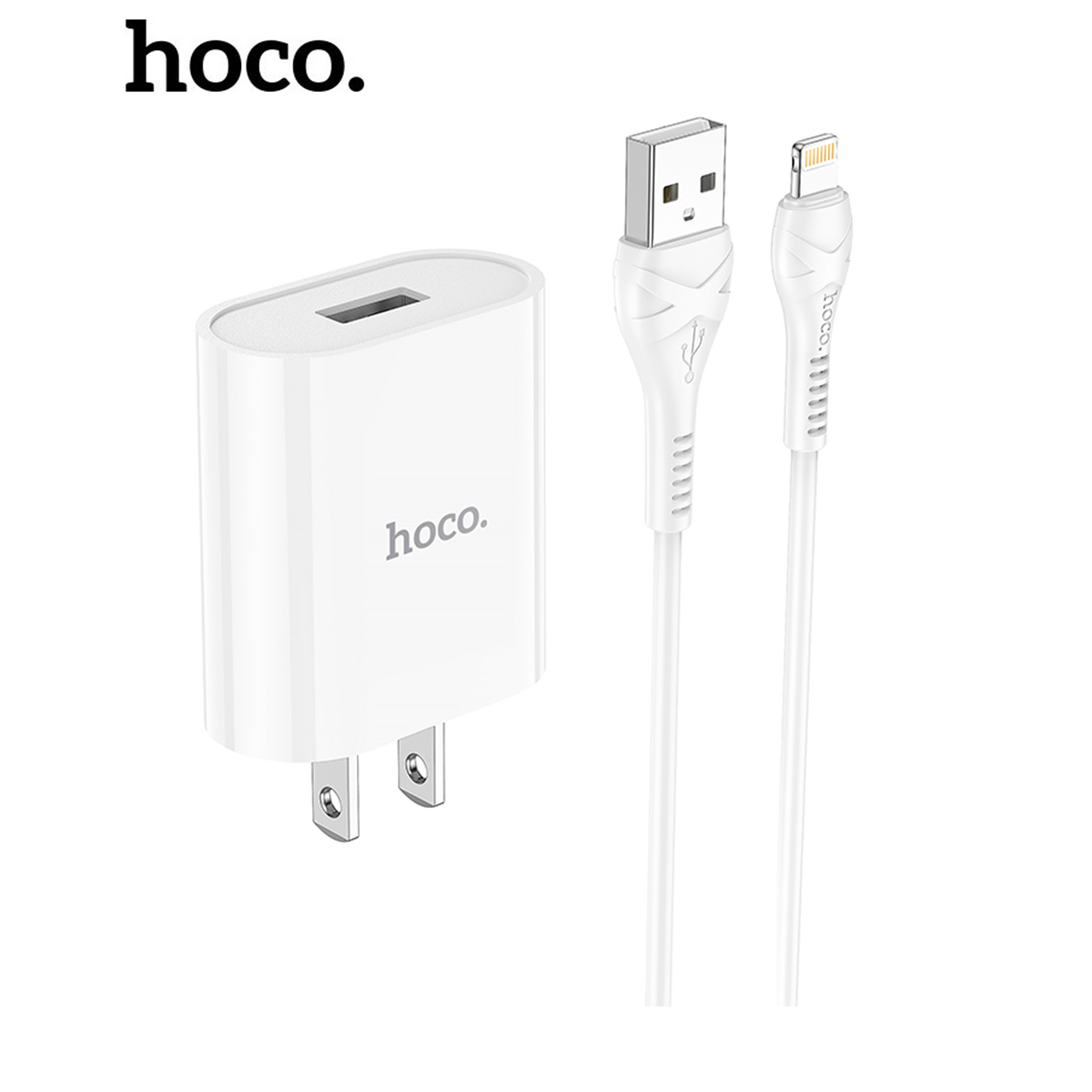 Bộ sạc cáp 2.4A Hoco SU88 đầu Lightning, Micro, Type-C cổng ra USB, dây dài 1m - Chính hãng