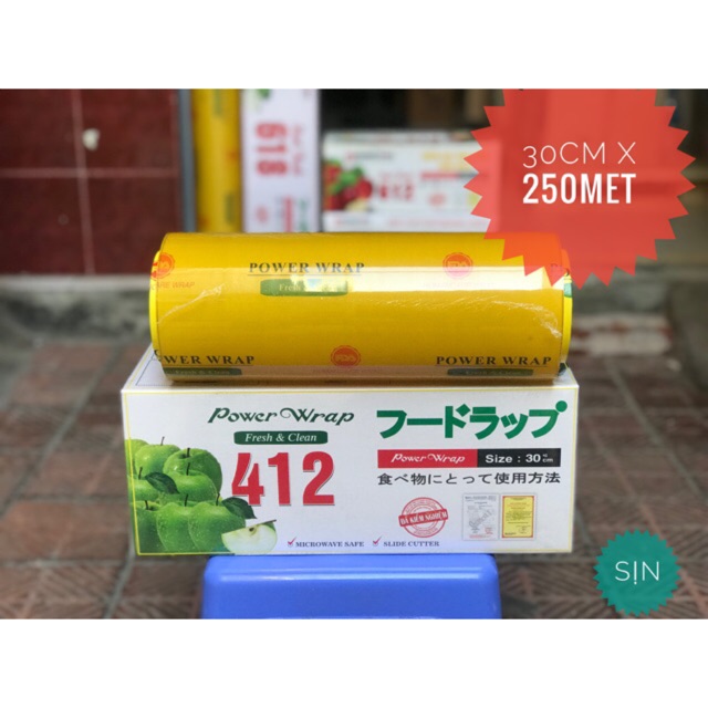 Màng bọc 412 - màng bọc thực phẩm Power Wrap- màng bọc nhập khẩu Malayxia - màng bọc thức ăn