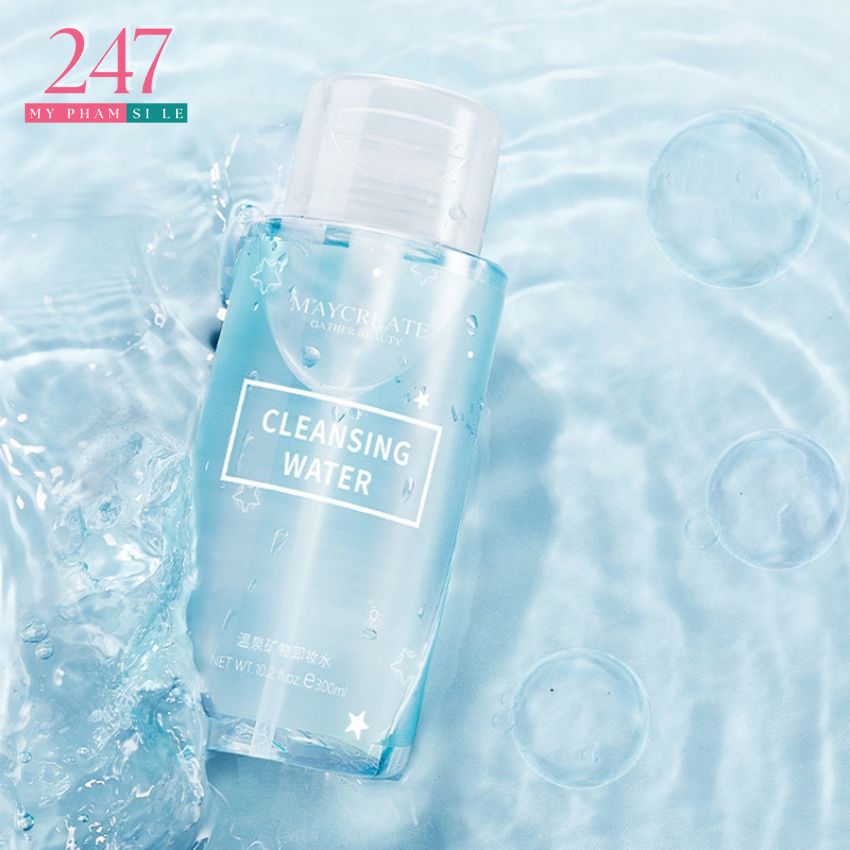 Nước tẩy trang cho da khô 300ml Maycreate nước tẩy trang cho da dầu mụn da nhạy cảm không kích ứng da Myphamsile247 Ma147