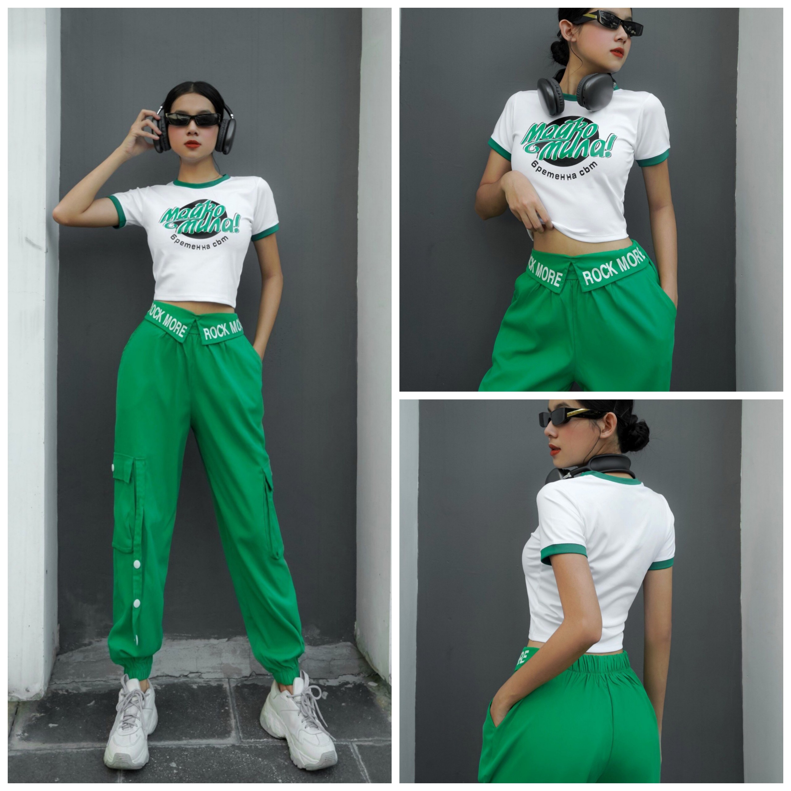✅ Set Áo Maru-Quần Rockmore tập Zumba,Gym, Yoga, Aerobic, Shuffle Dance, thể dục nữ.