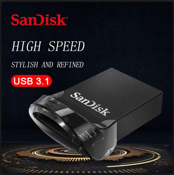 USB Sandisk 64GB Ultra Fit CZ430 chuẩn 3.1 tốc độ cao 130Mb/s - USB mini siêu nhỏ gọn có lỗ móc chìa khoác - VPmax Store