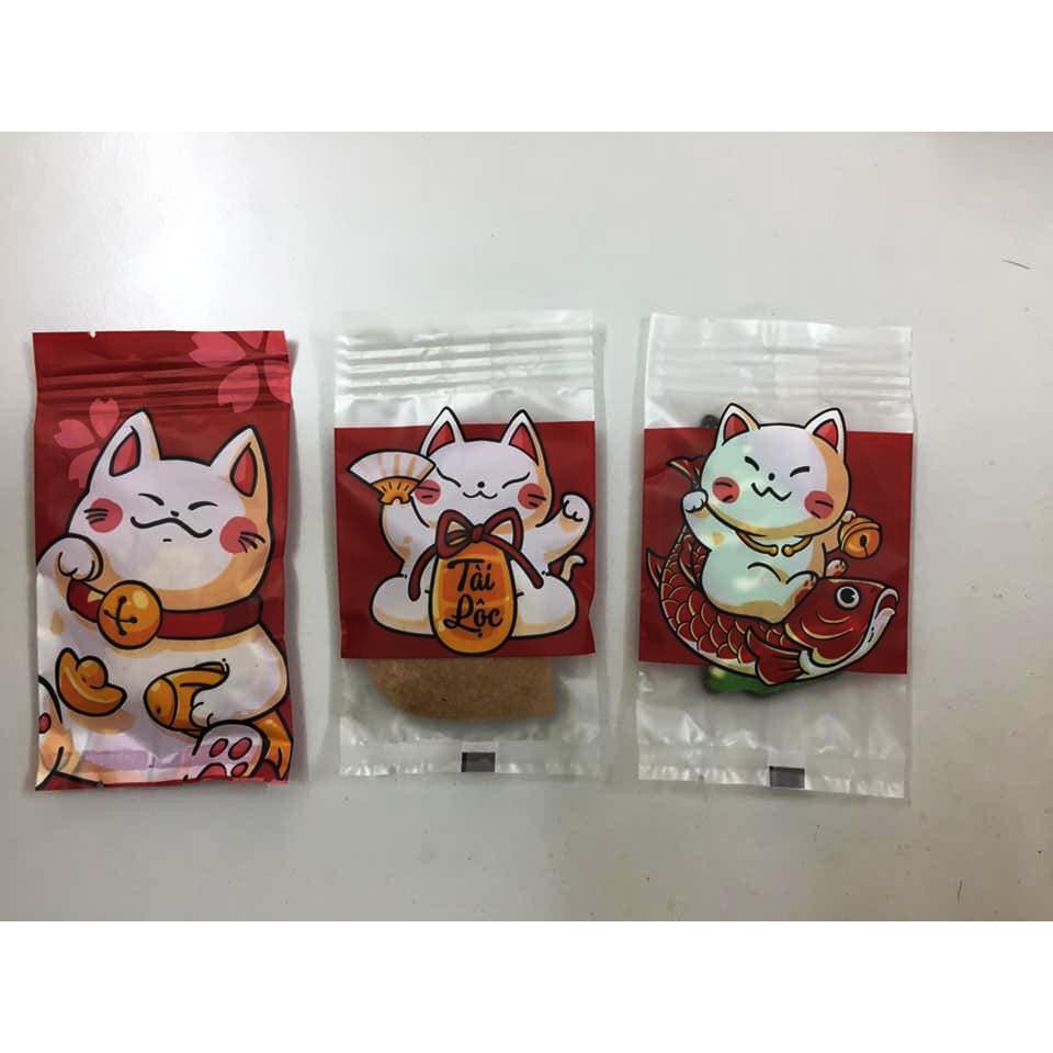 Túi Đựng Bánh Quy Mẫu Mèo Thần Tài