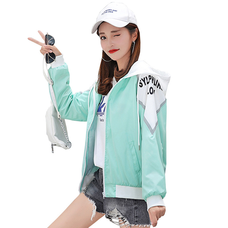 Áo khoác nữ LoLi form cánh dơi phối màu in chữ cánh tay đầy ấn tượng quyến rũ - Hot nhất 2021