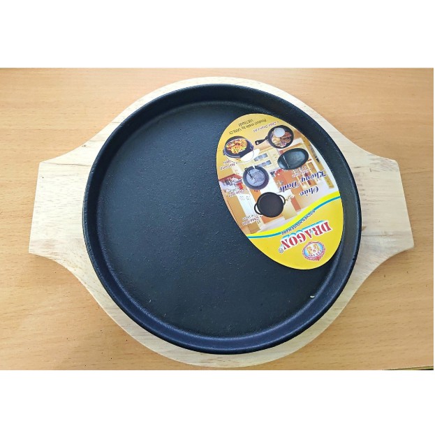 Chảo Gang Tròn Chống Dính 20cm hàng Việt Nam dùng làm các món nướng, chiên bò bittet - chao tron 20cm