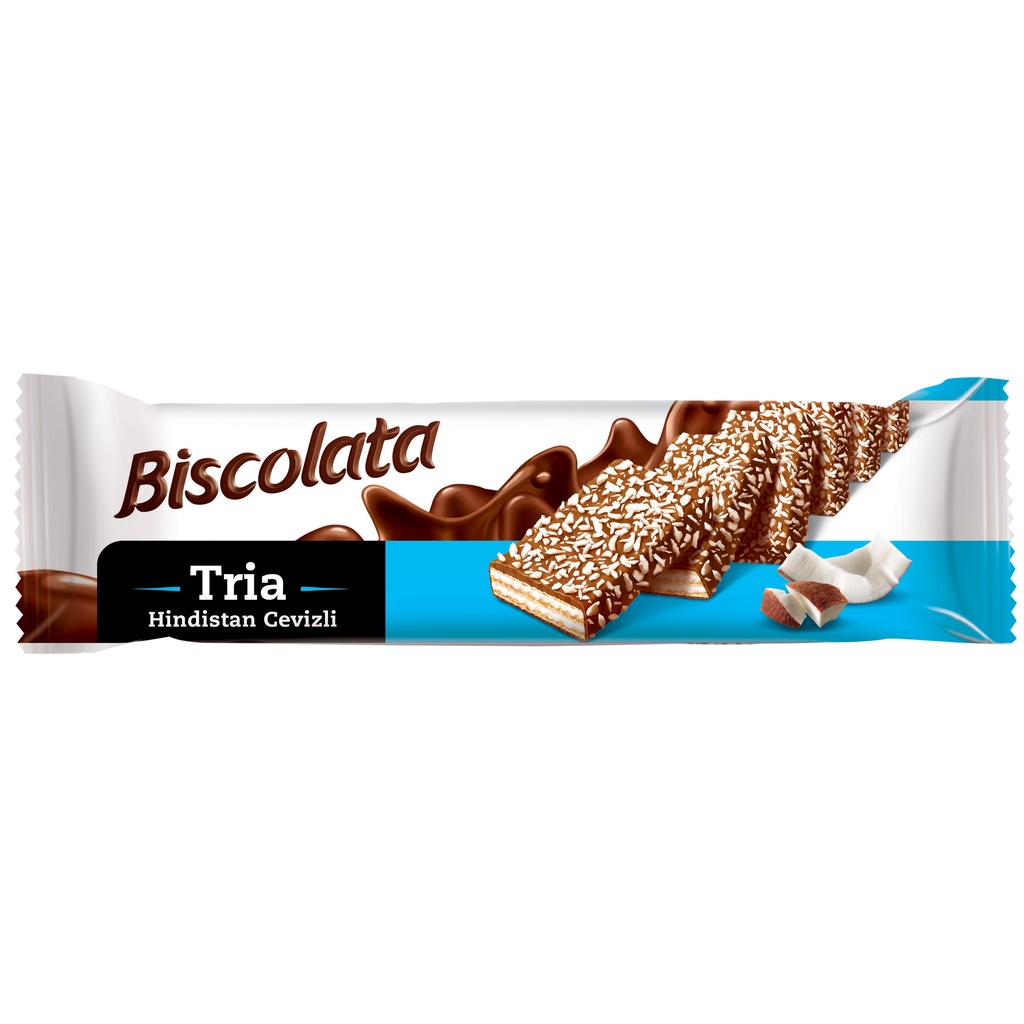 Bánh xốp Socola Phủ Dừa Biscolata Tria 100g
