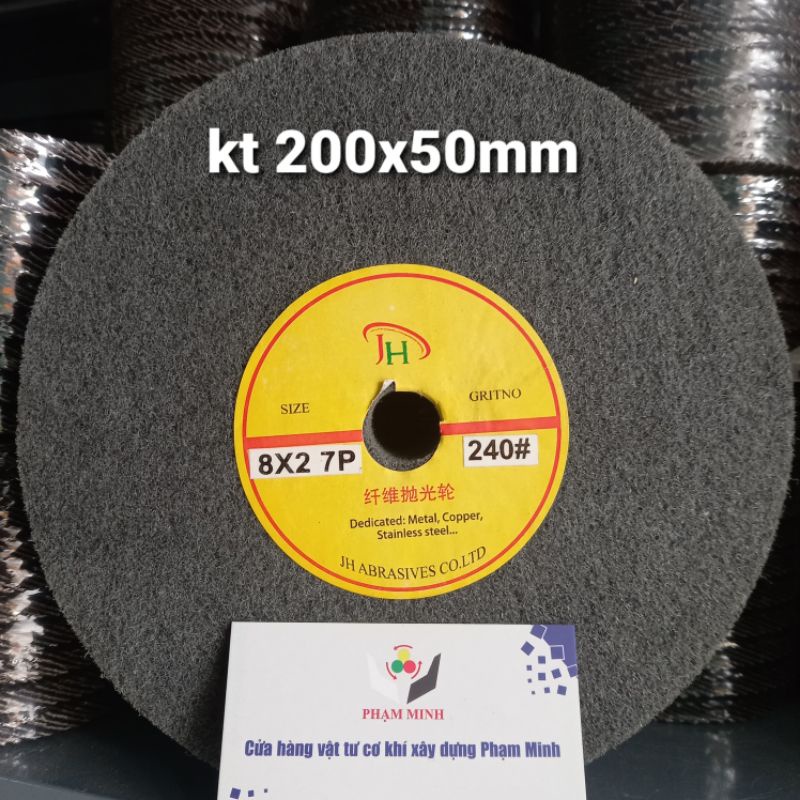 Bánh nỉ xám đánh bóng 200x50mm hiệu JH
