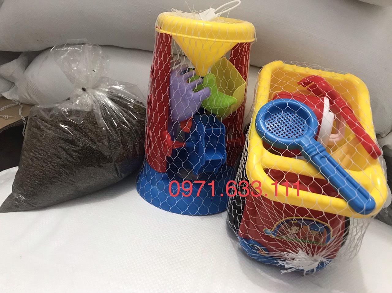 Combo đồ chơi xúc cát hạt muồng mã A2