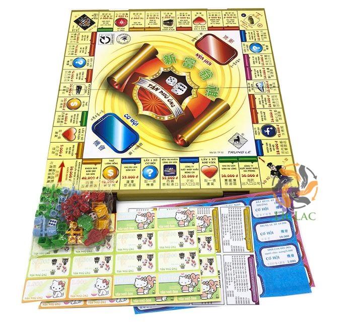 Bộ Cờ Tỷ Phú bằng Nhựa Trung Lê (Loại Lớn) Size 44 x 43 cm -  Bộ đồ chơi Cờ Tỷ Phú hàng Việt Nam chất lượng Cao