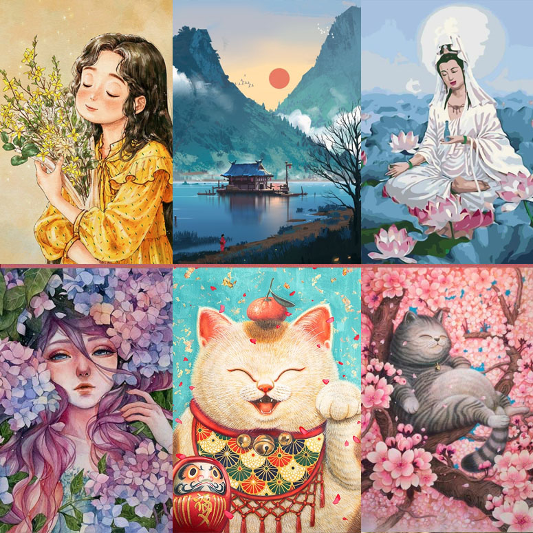 Tranh Đính Đá Tự Làm Tranh Gắn Đá 5D Tự Hoàn Thành Diy Bts (Hoạt Hình)