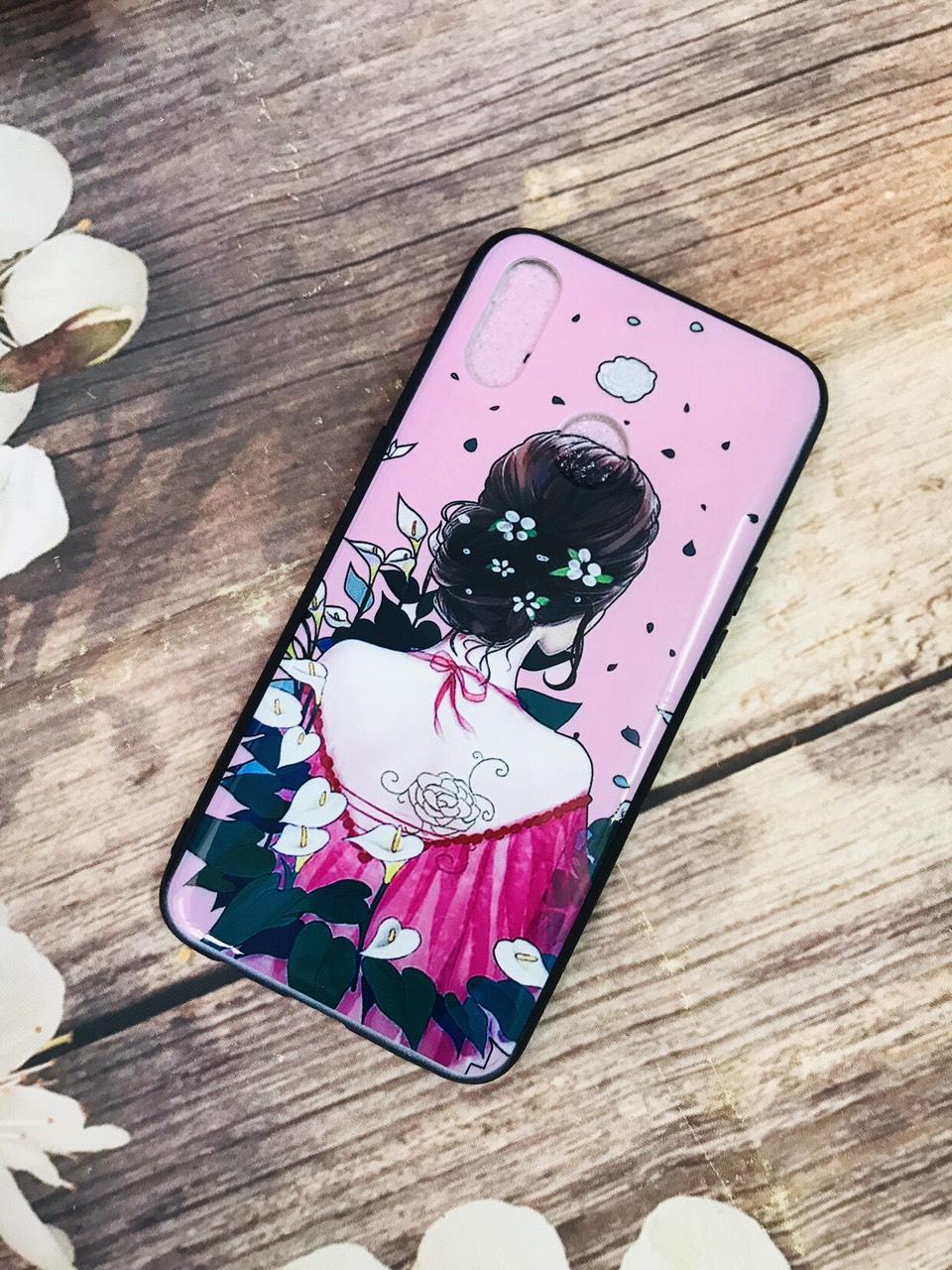 Ốp cứng bóng in hình kute cho Realme 3