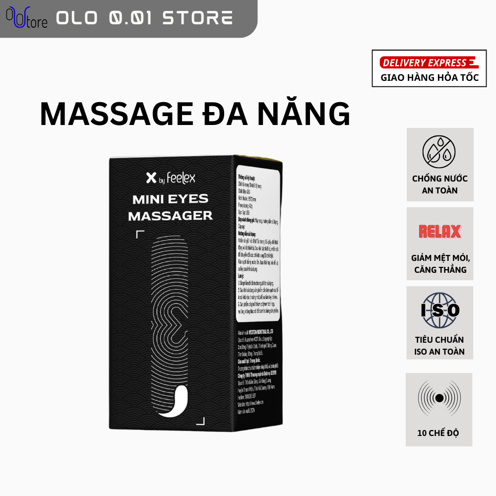 Máy massage mắt mini Feelex 10 chế độ đa năng, thư giãn